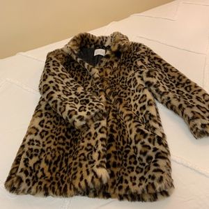 Faux Fur Leopard Coat (SOLD)